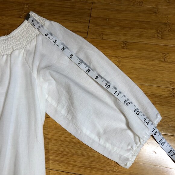 White Boho Cruise Wear Lace Off Shoulder Sun Dress NWT Large Light Weight - Picture 4 of 7